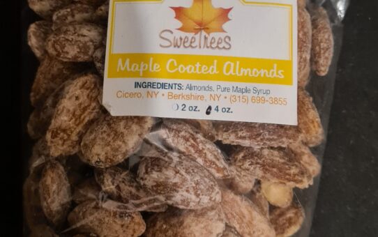 Maple coated almonds